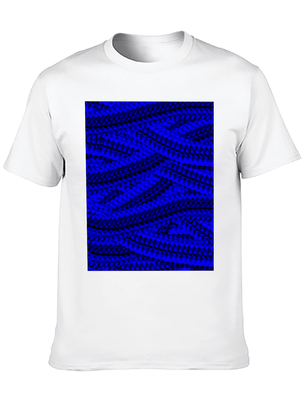 Abstract Blue Pattern Graphic Tee