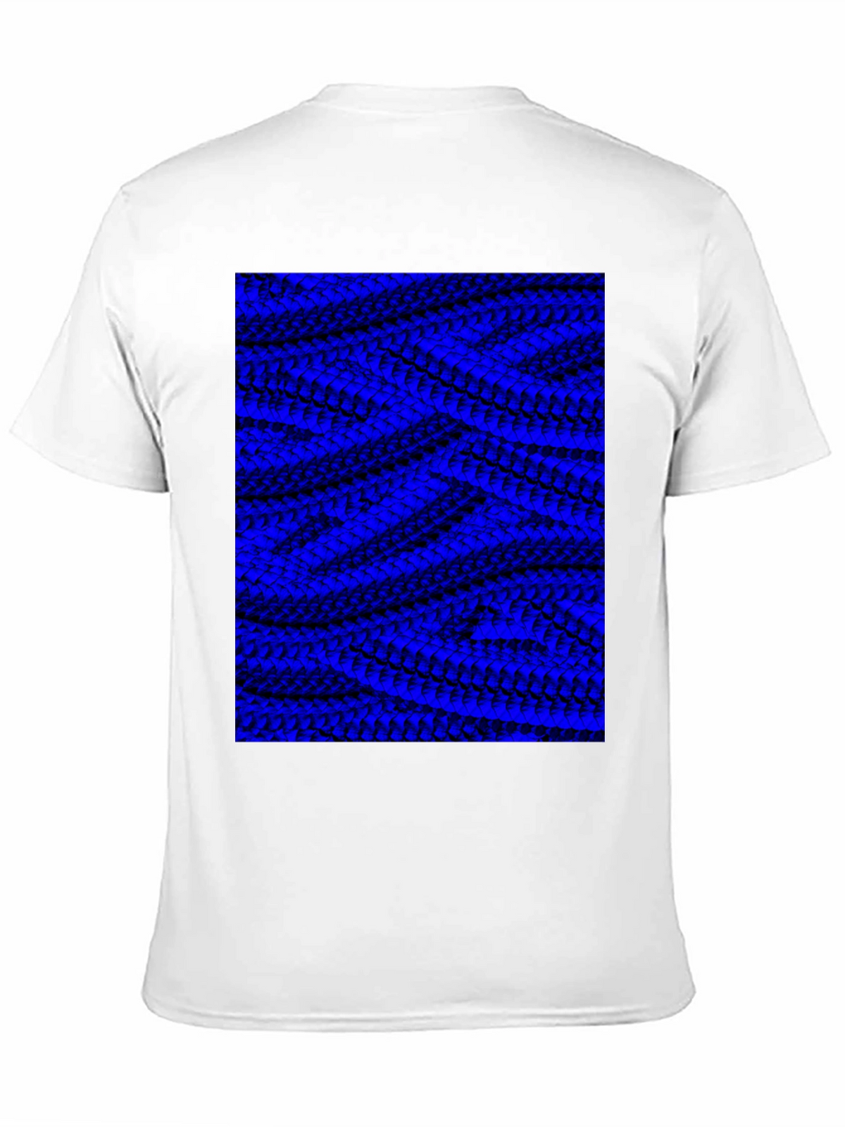 Abstract Blue Pattern Graphic Tee