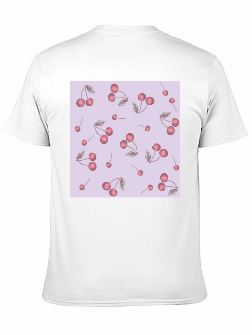 Cherry Pattern Black T-Shirt