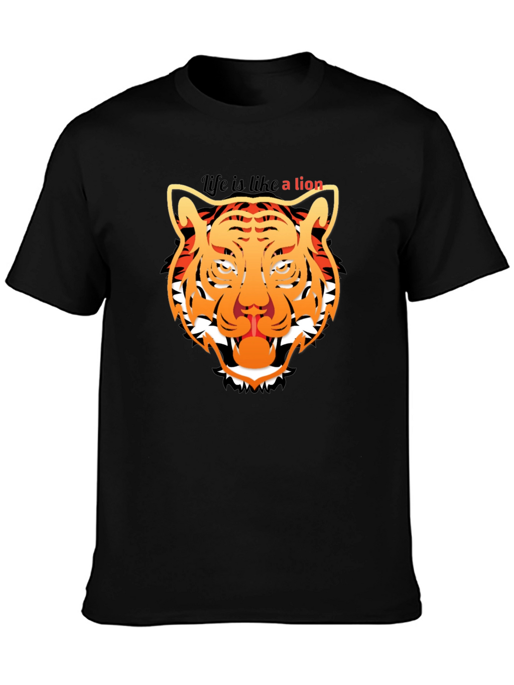 Lion Graphic Tee - Mens Black T-Shirt
