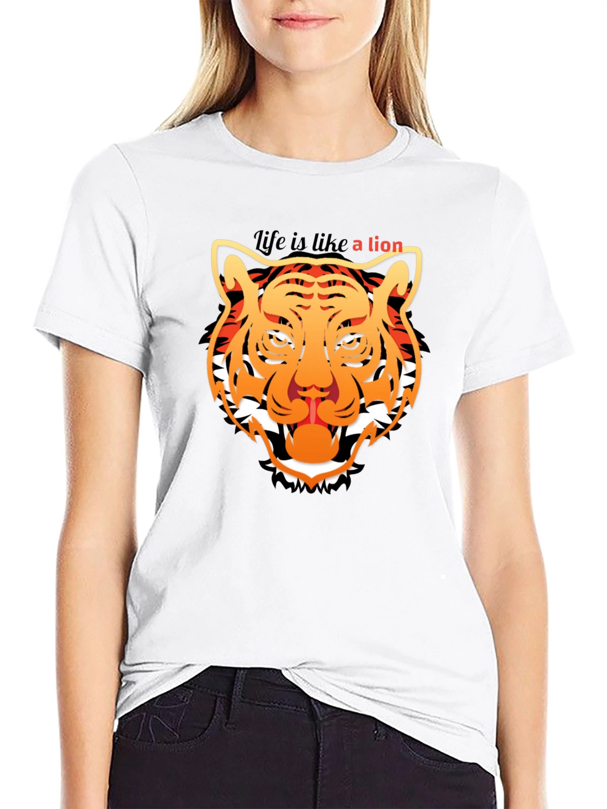 Lion Graphic Tee - Mens Black T-Shirt