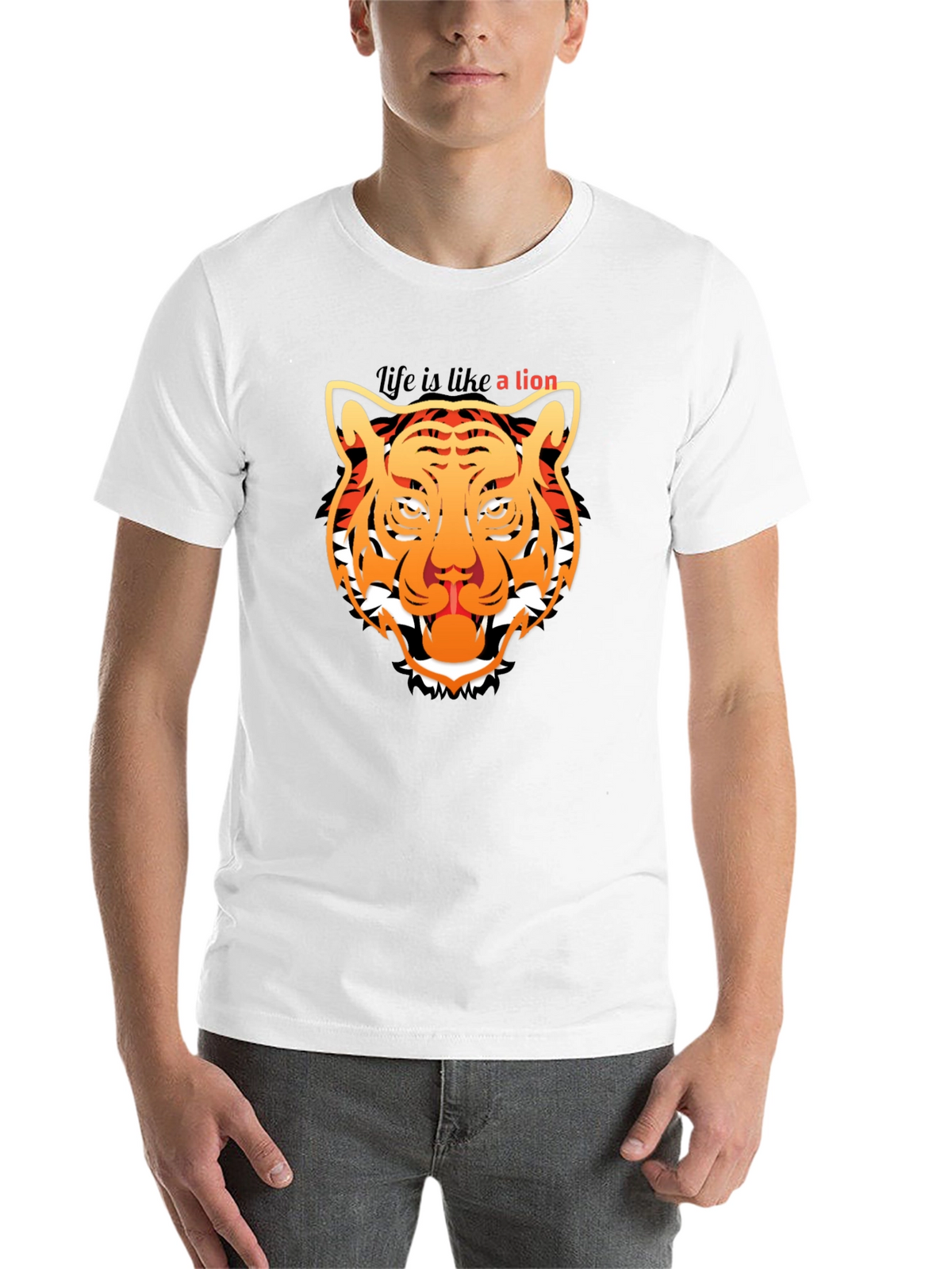 Lion Graphic Tee - Mens Black T-Shirt