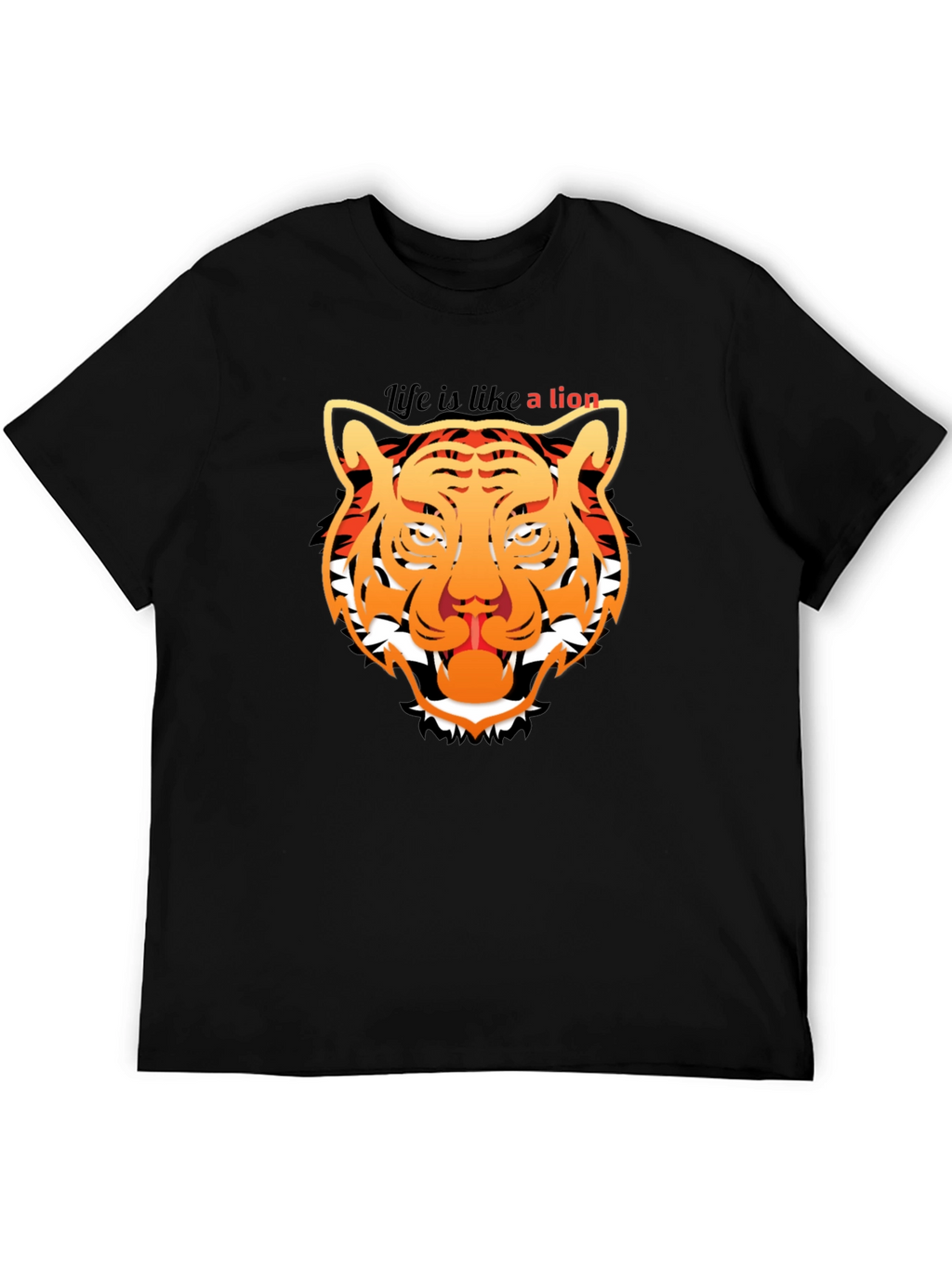 Lion Graphic Tee - Mens Black T-Shirt