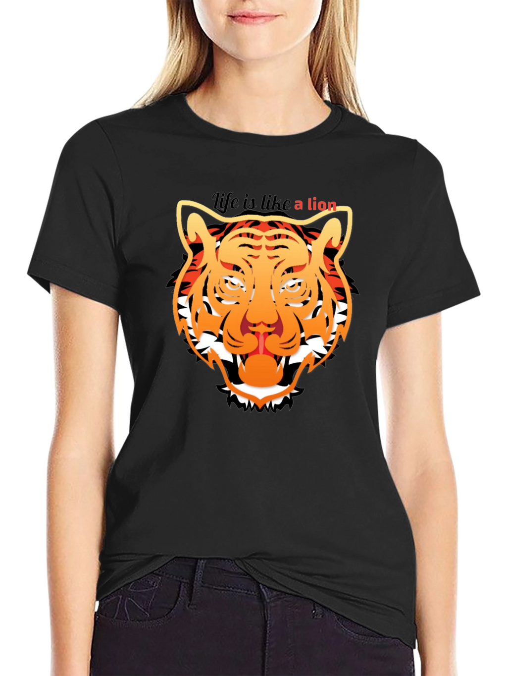 Lion Graphic Tee - Mens Black T-Shirt