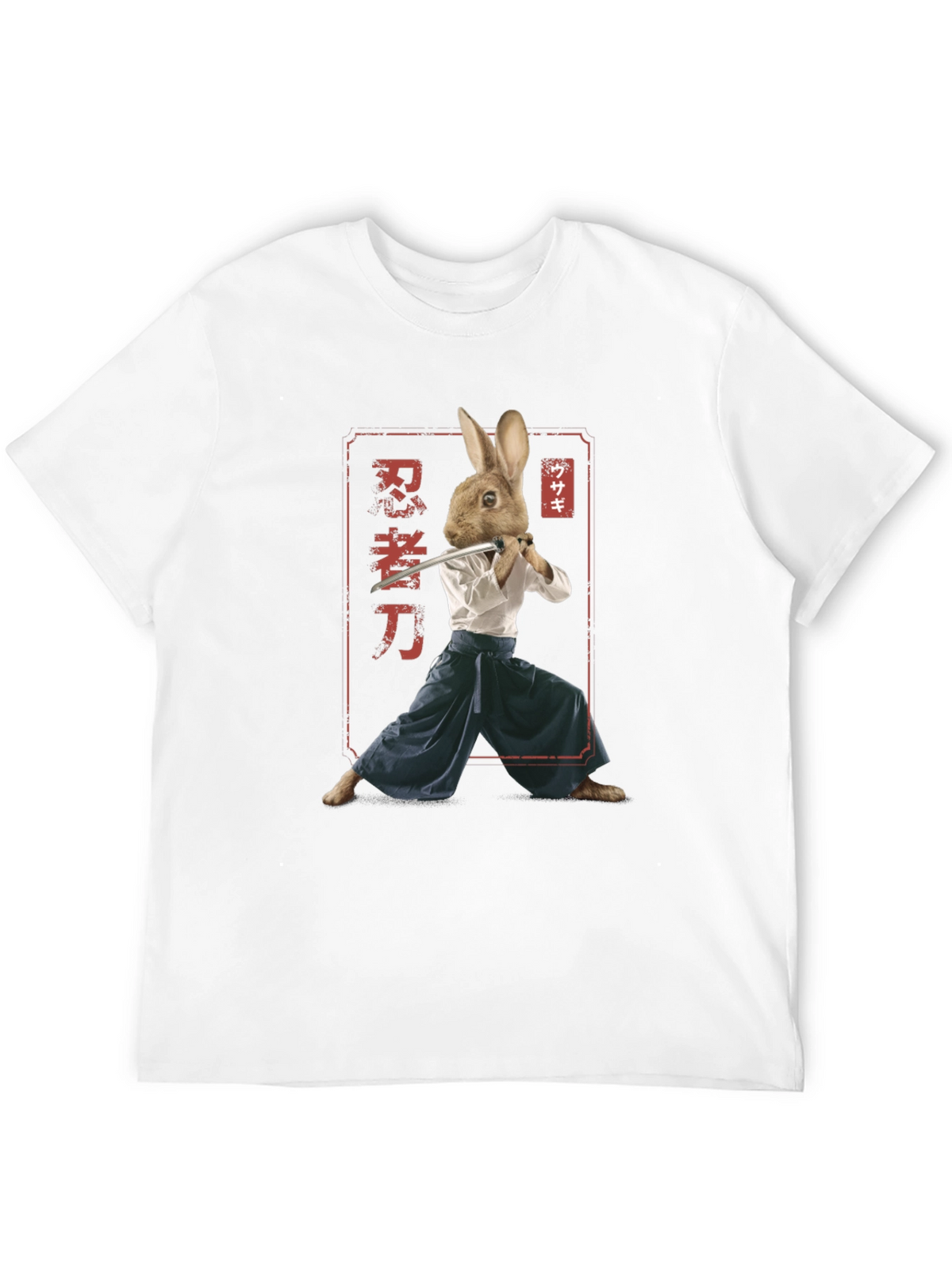 Ninja Rabbit T-Shirt - Samurai Hare Graphic Tee