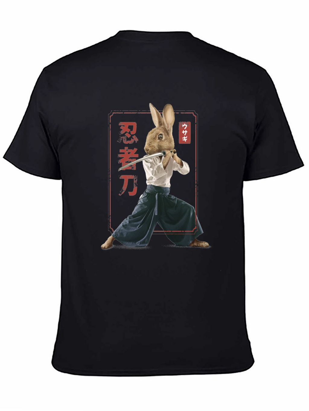 Ninja Rabbit T-Shirt - Samurai Hare Graphic Tee