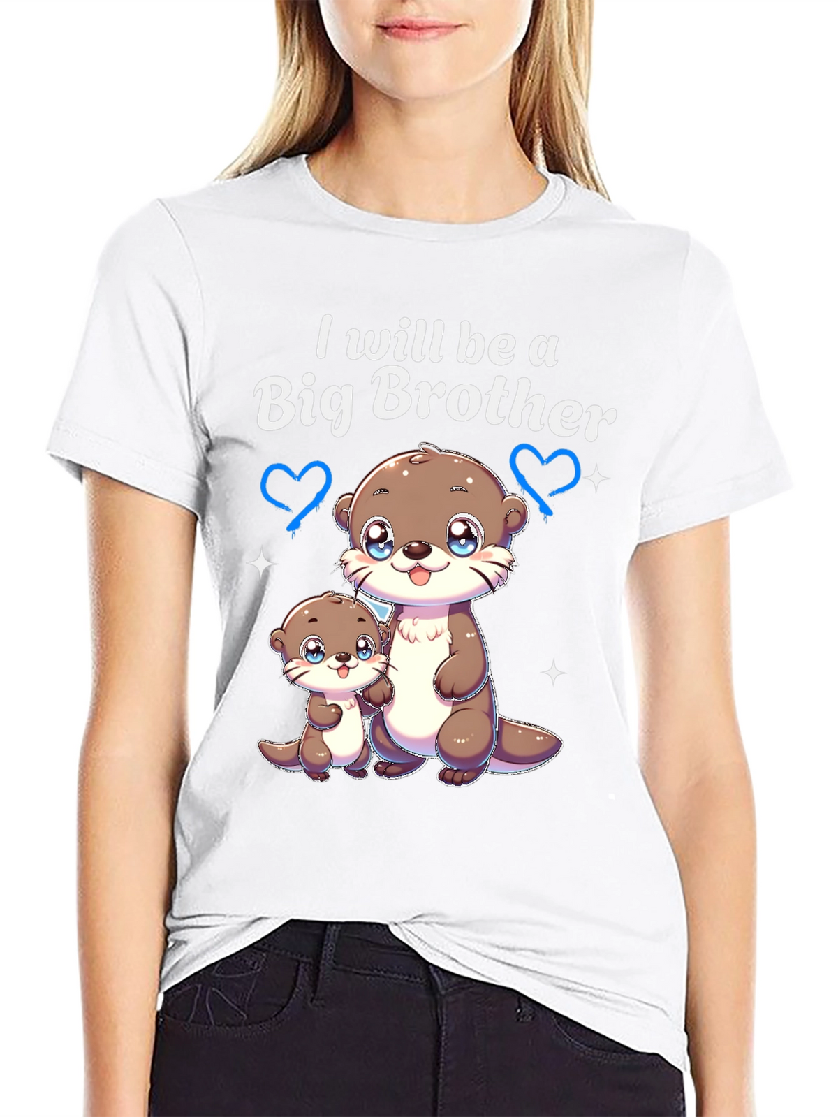Big Brother Otter T-Shirt - Cute Pregnancy Announcement Tee