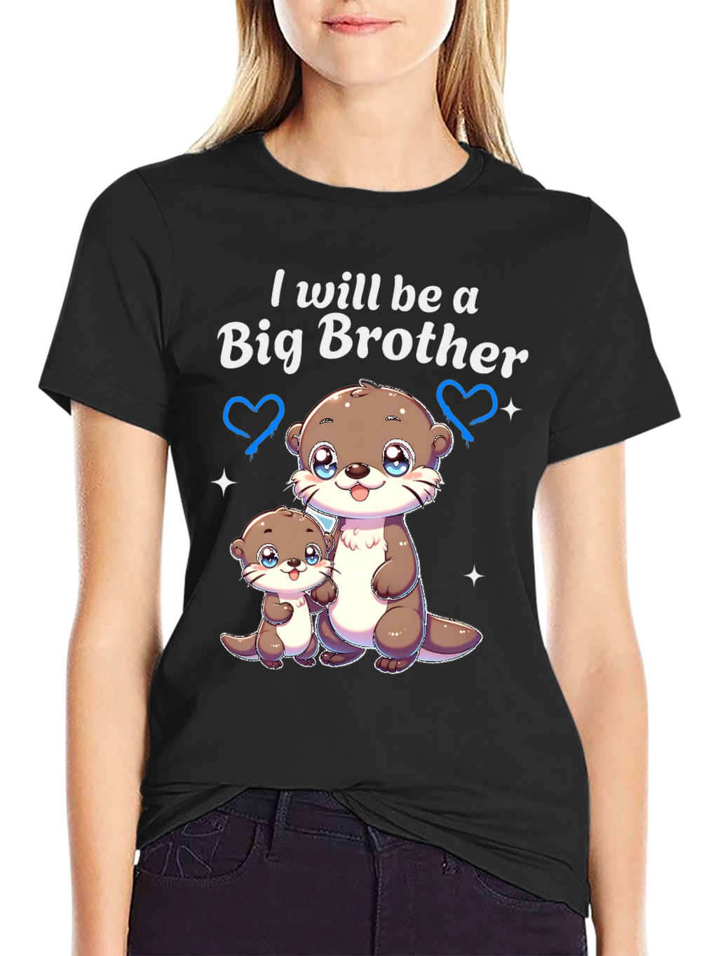 Big Brother Otter T-Shirt - Cute Pregnancy Announcement Tee