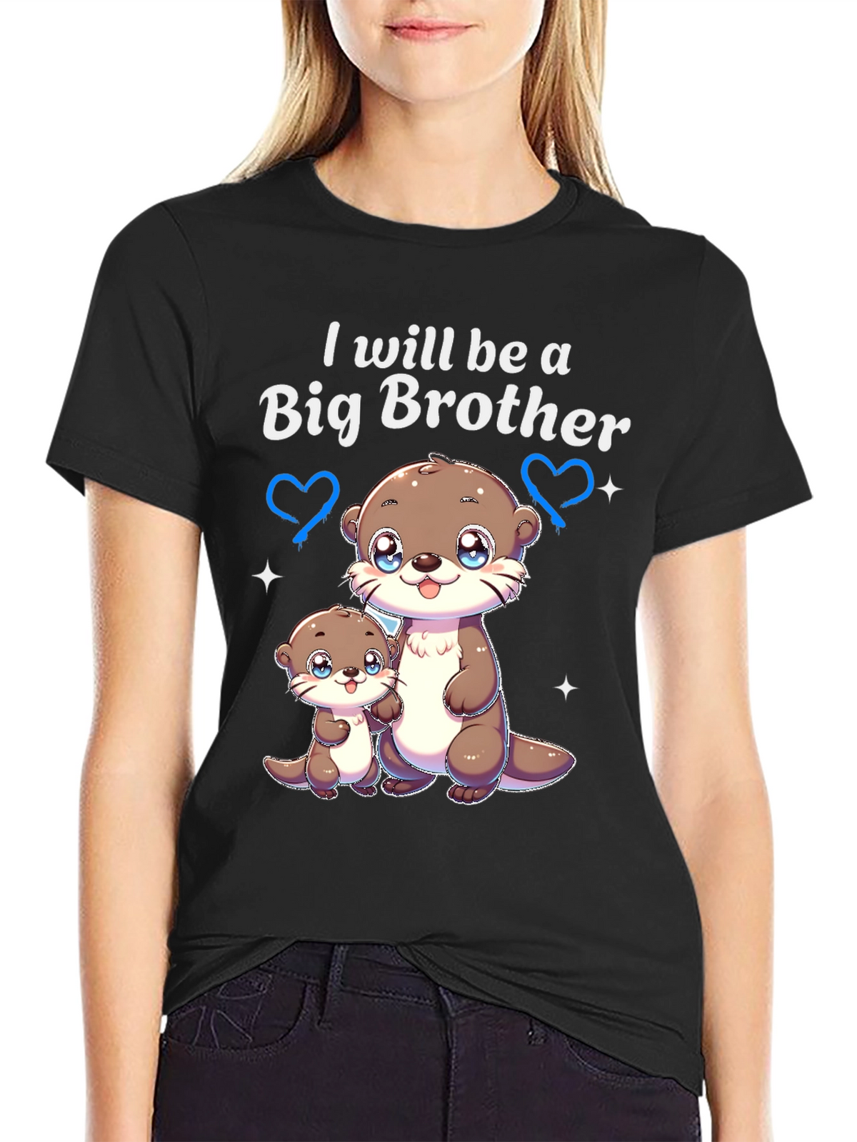 Big Brother Otter T-Shirt - Cute Pregnancy Announcement Tee