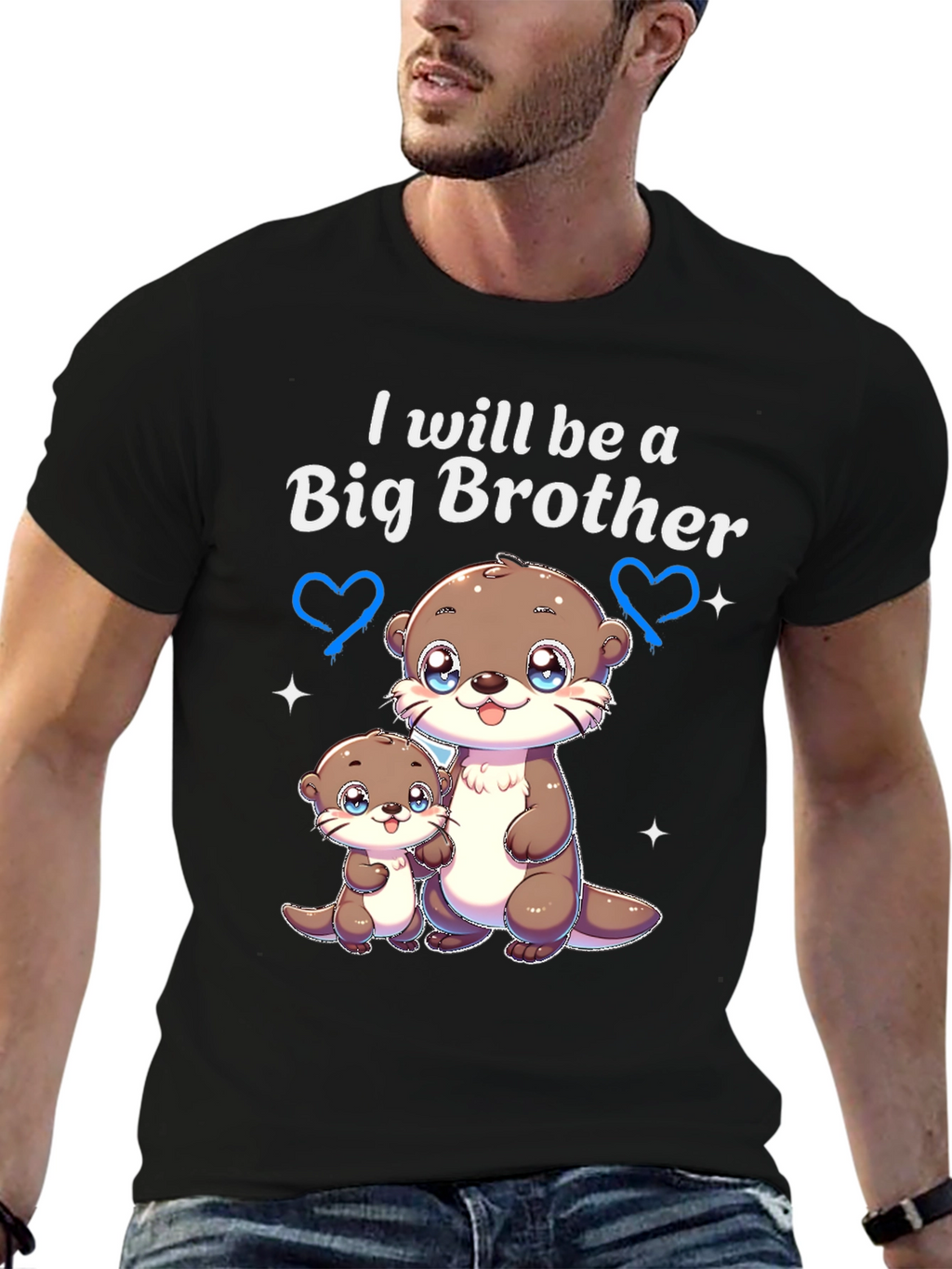 Big Brother Otter T-Shirt - Cute Pregnancy Announcement Tee