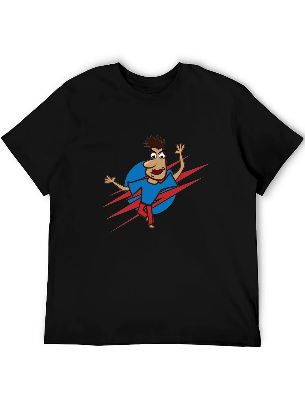 Cartoon Character Graphic Black T-Shirt