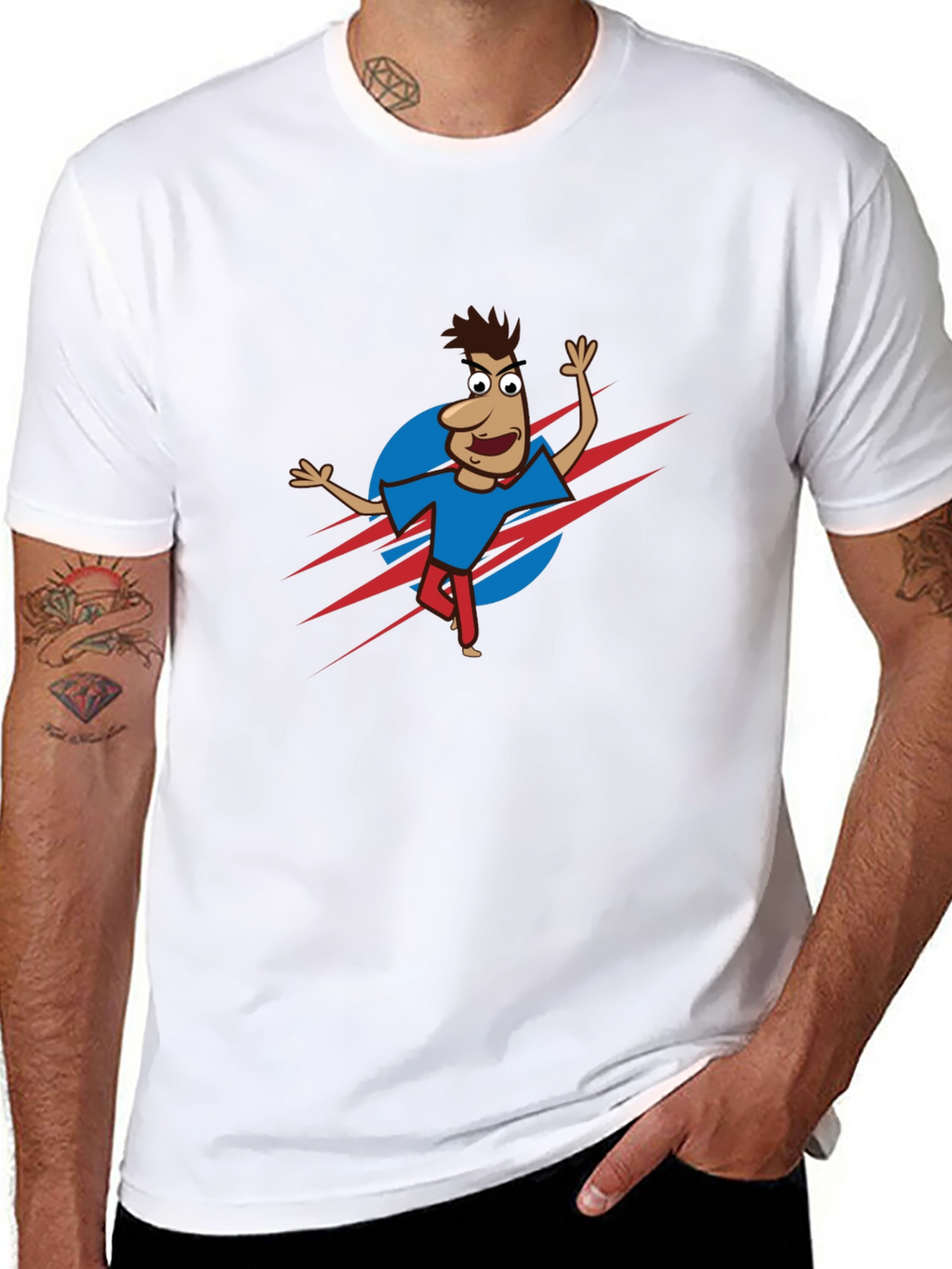 Cartoon Character Graphic Black T-Shirt