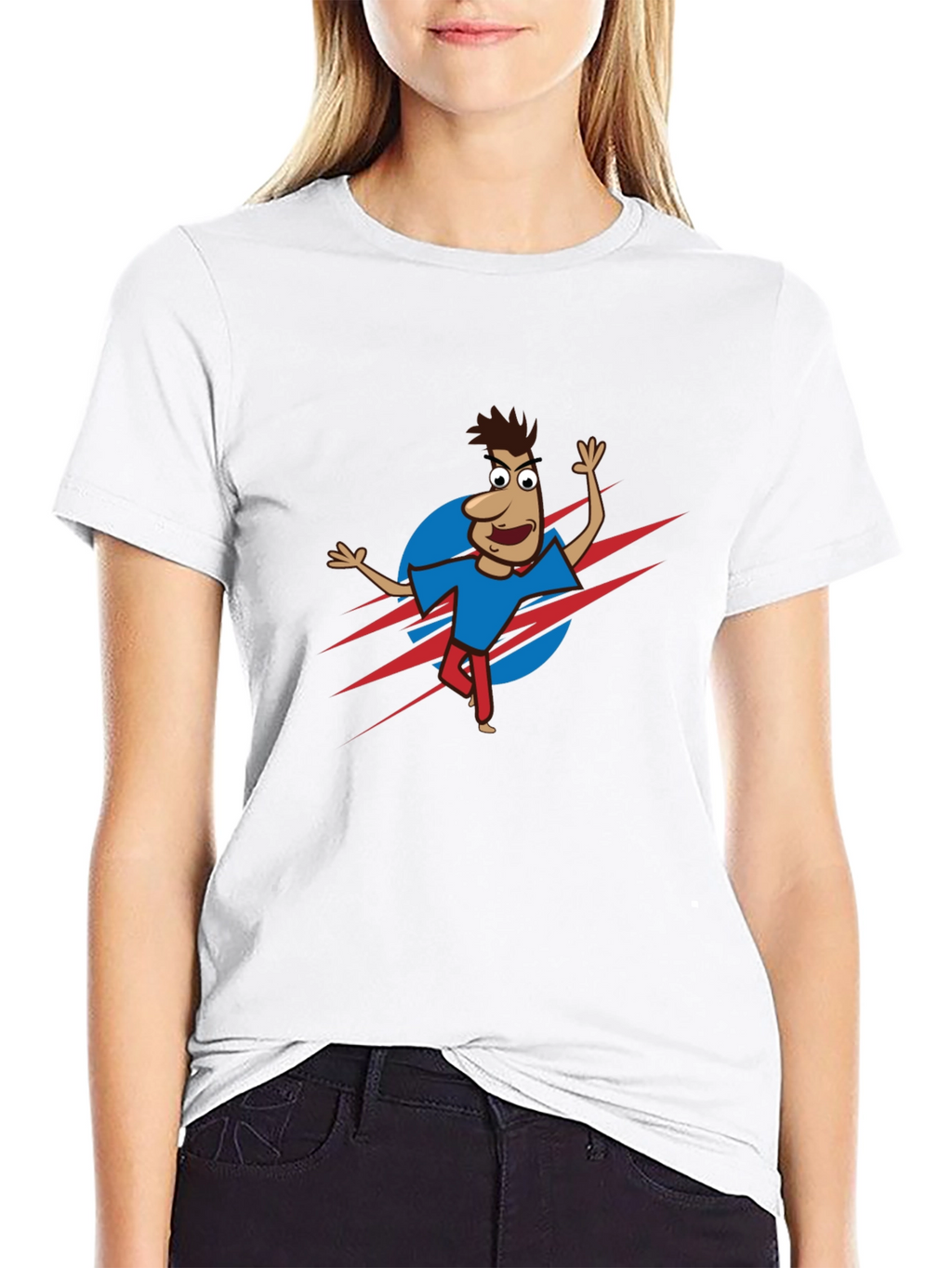 Cartoon Character Graphic Black T-Shirt