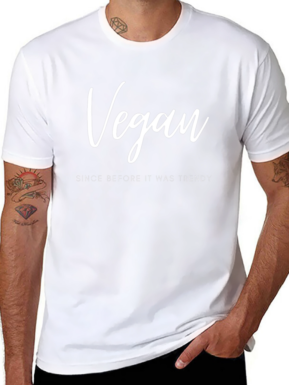 Vegan Since Before Trendy Black T-Shirt