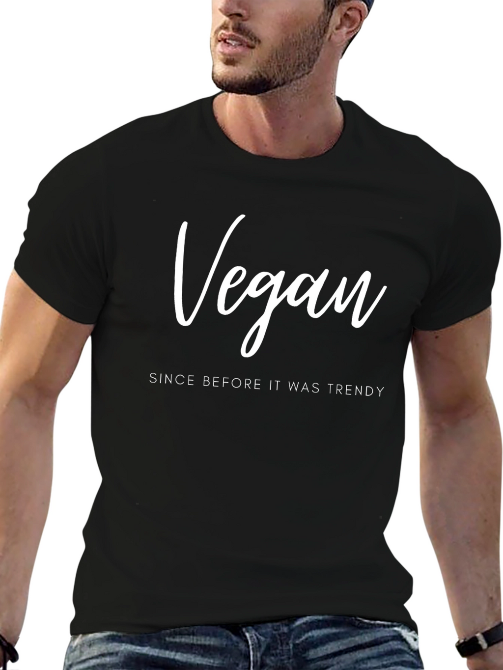 Vegan Since Before Trendy Black T-Shirt