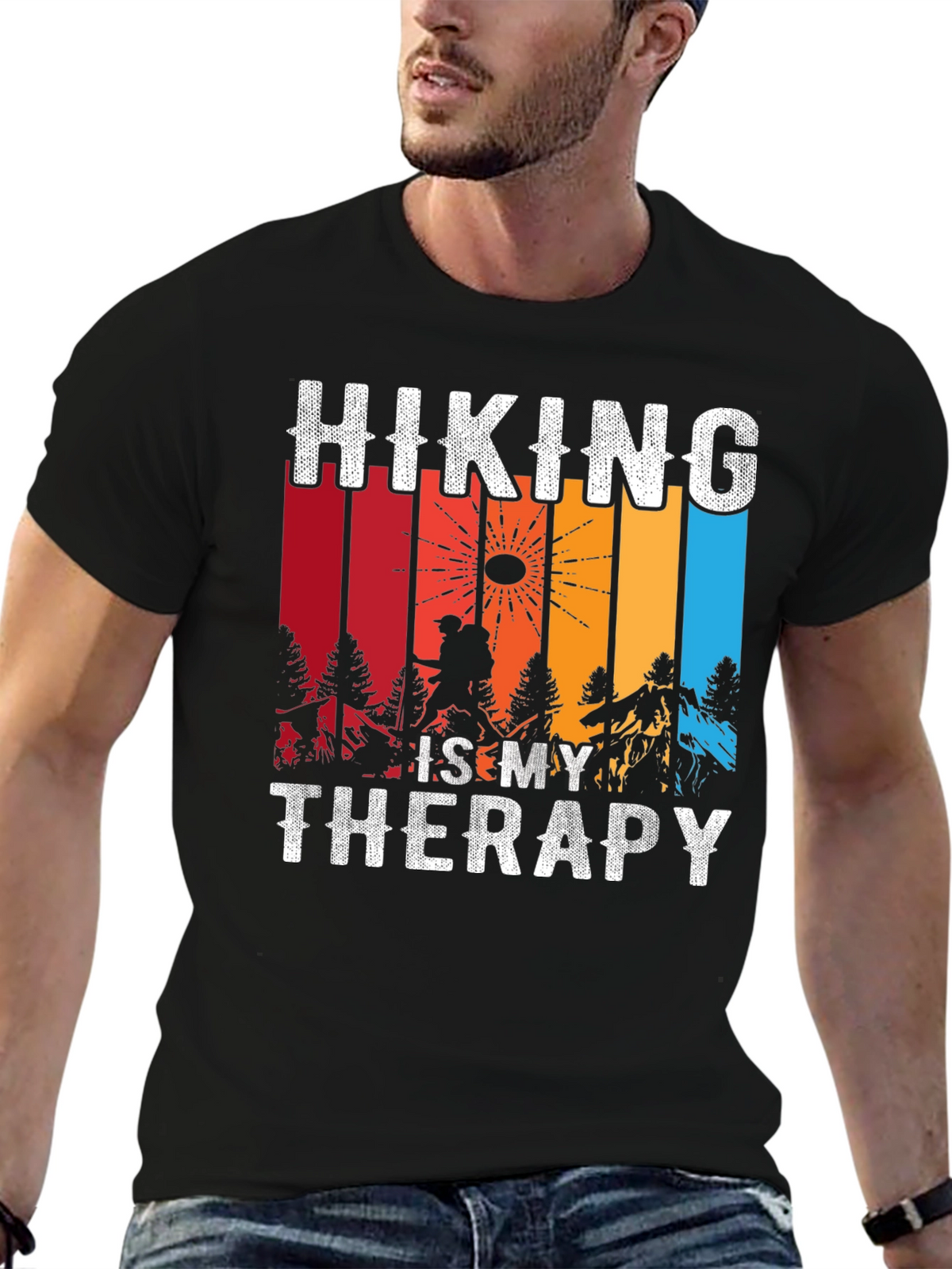 Hiking is My Therapy Graphic Tee