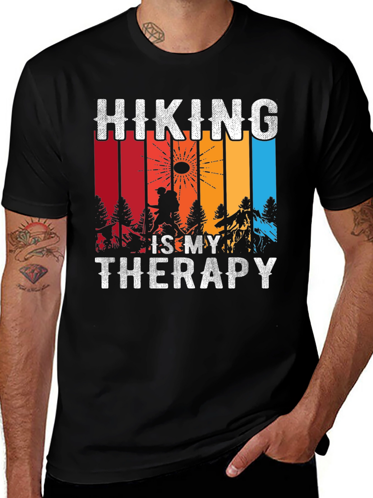 Hiking is My Therapy Graphic Tee