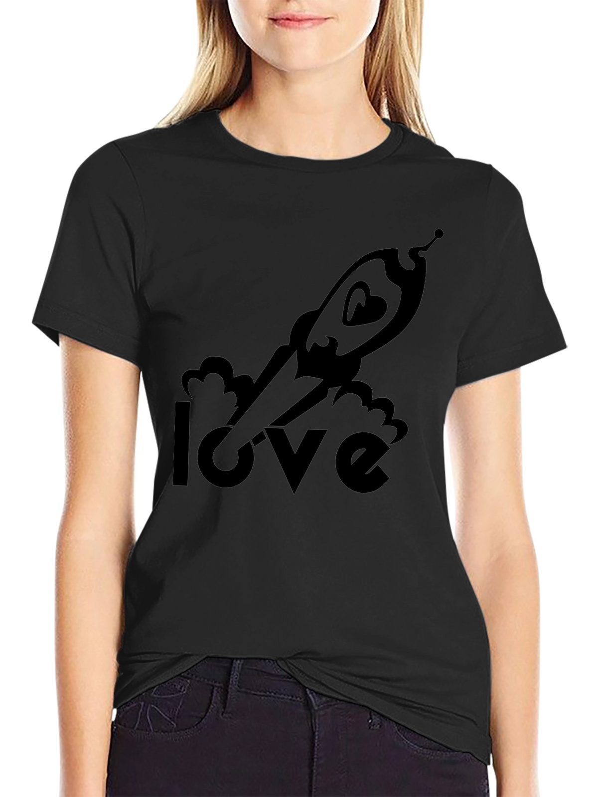 Love Rocket T-Shirt - Space Heart Graphic Tee