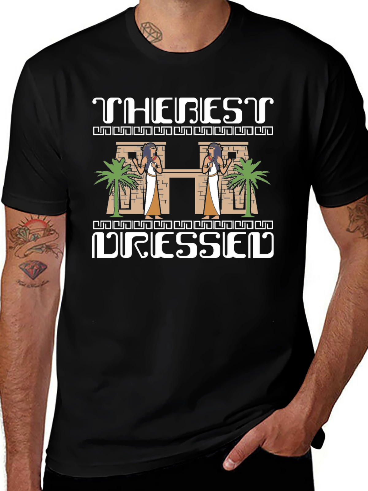 The Best Dressed T-Shirt - Egyptian Theme Black Tee