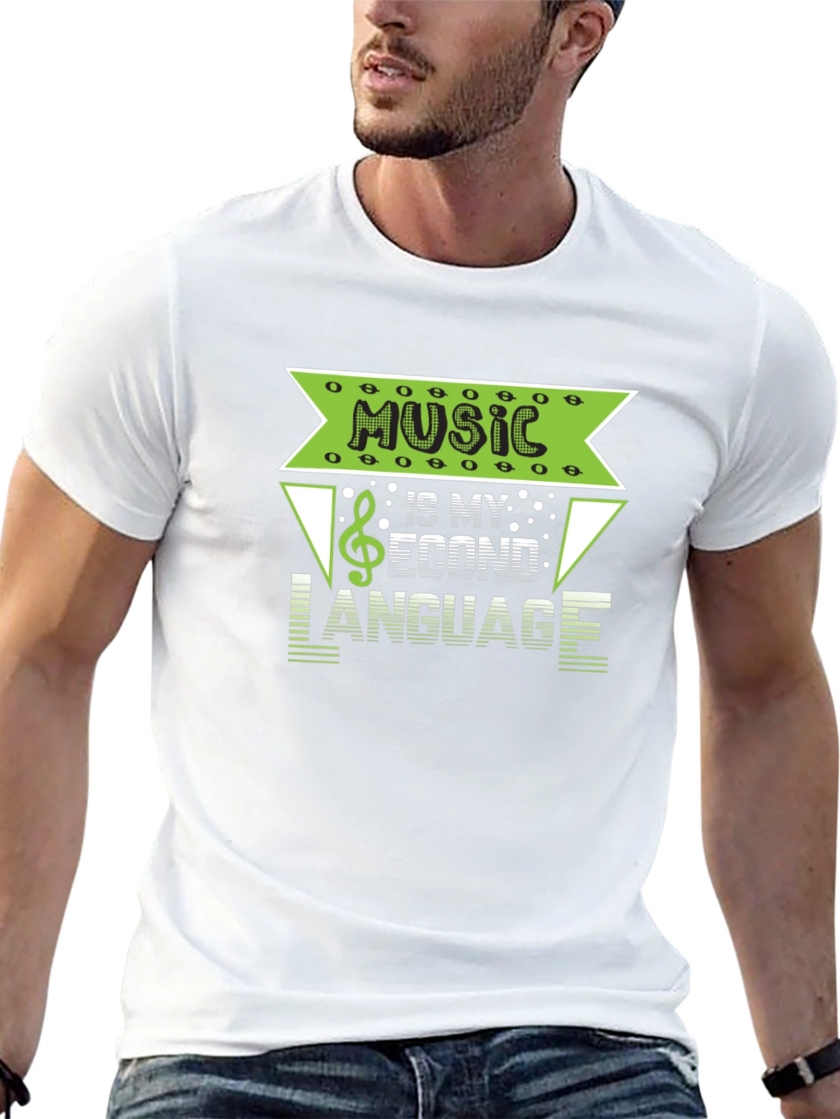 Music is My Second Language Graphic T-Shirt