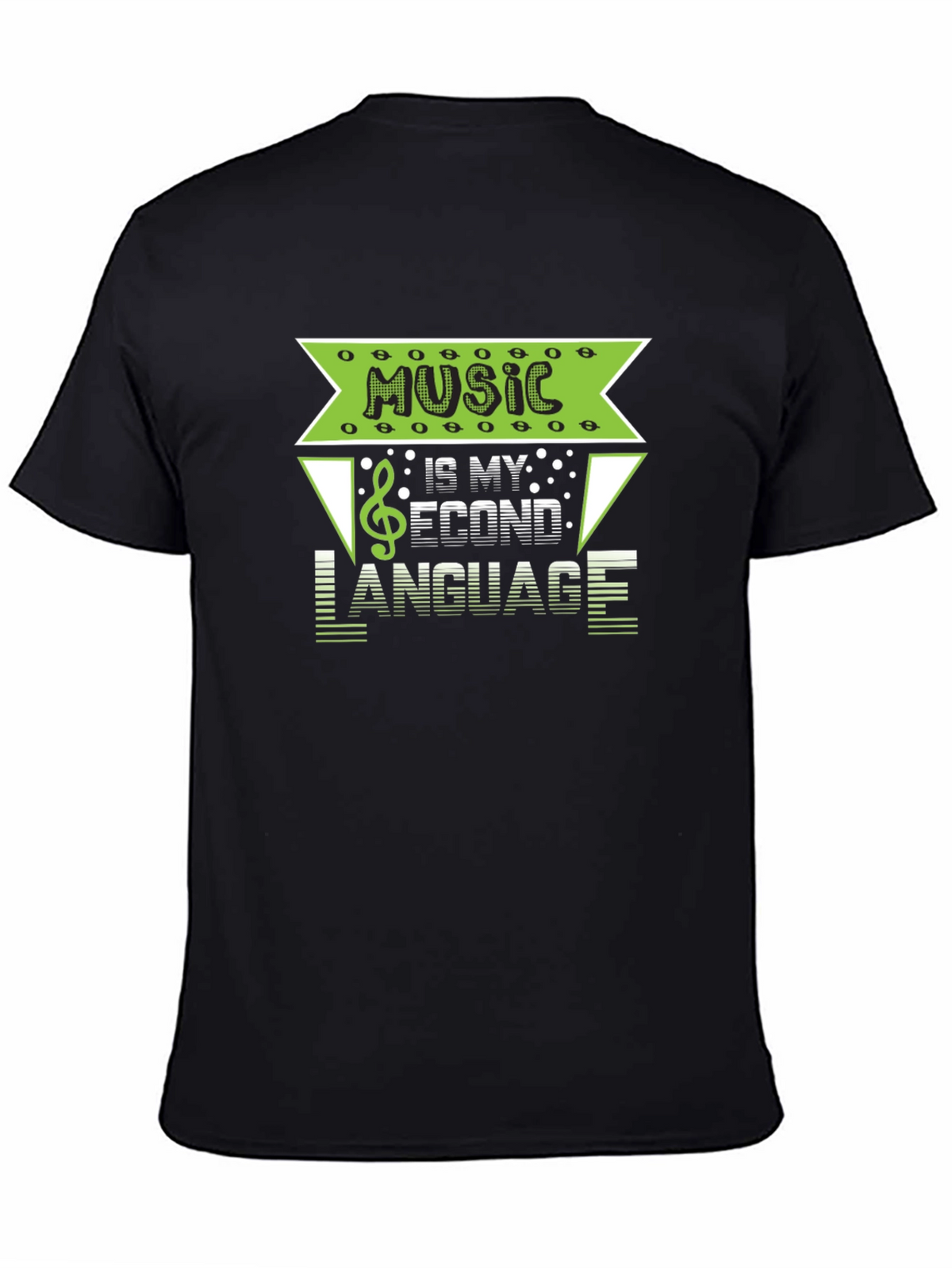Music is My Second Language Graphic T-Shirt