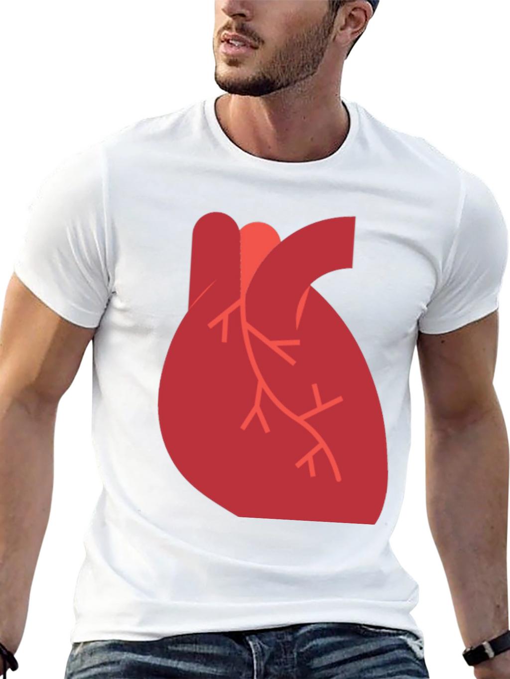 Anatomical Heart Graphic Black T-Shirt