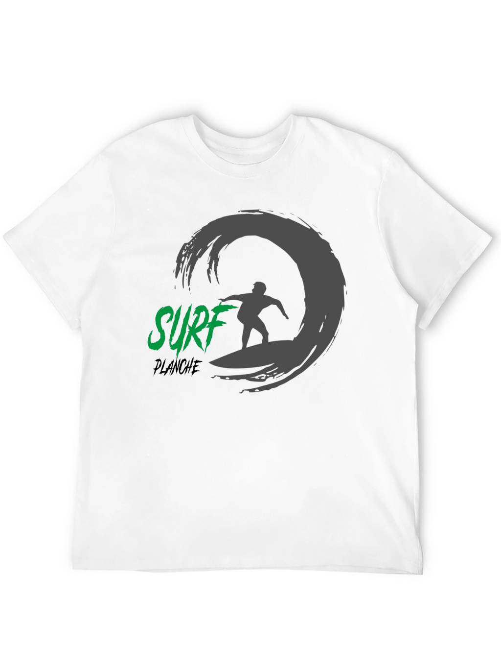 Surf Planche Black T-Shirt: Wave Rider Graphic Tee