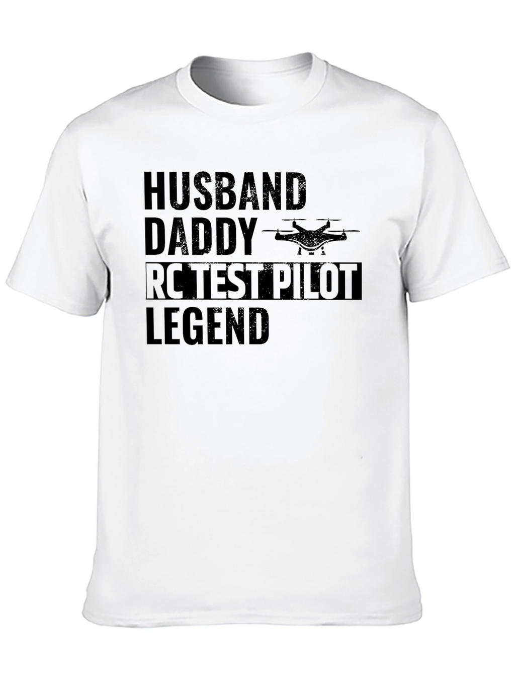 Husband Daddy RC Test Pilot Legend Black T-Shirt