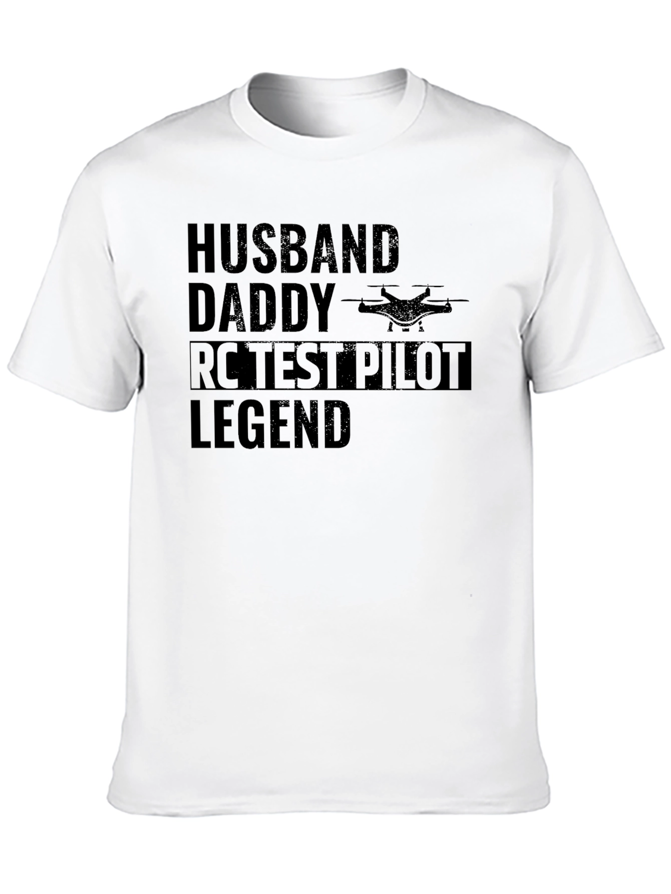 Husband Daddy RC Test Pilot Legend Black T-Shirt