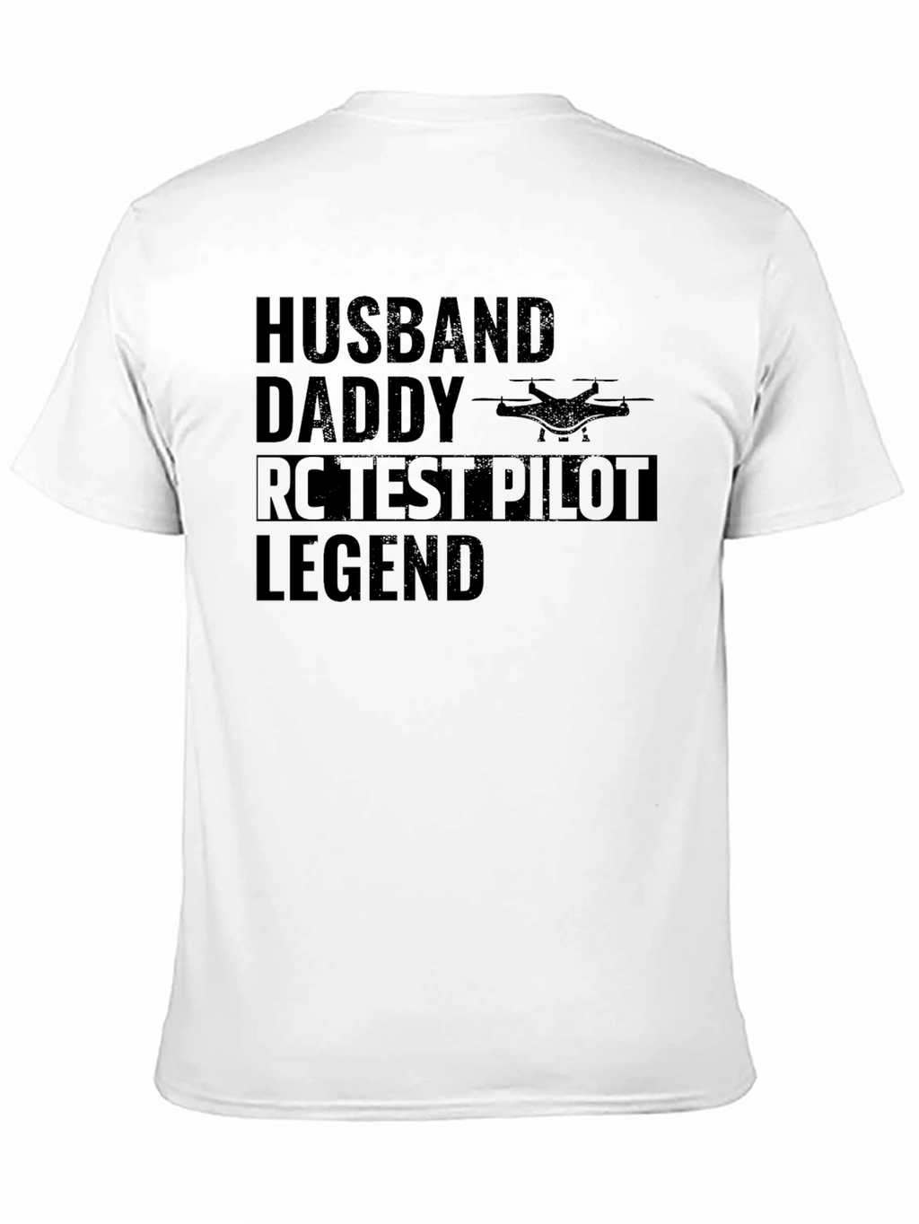 Husband Daddy RC Test Pilot Legend Black T-Shirt