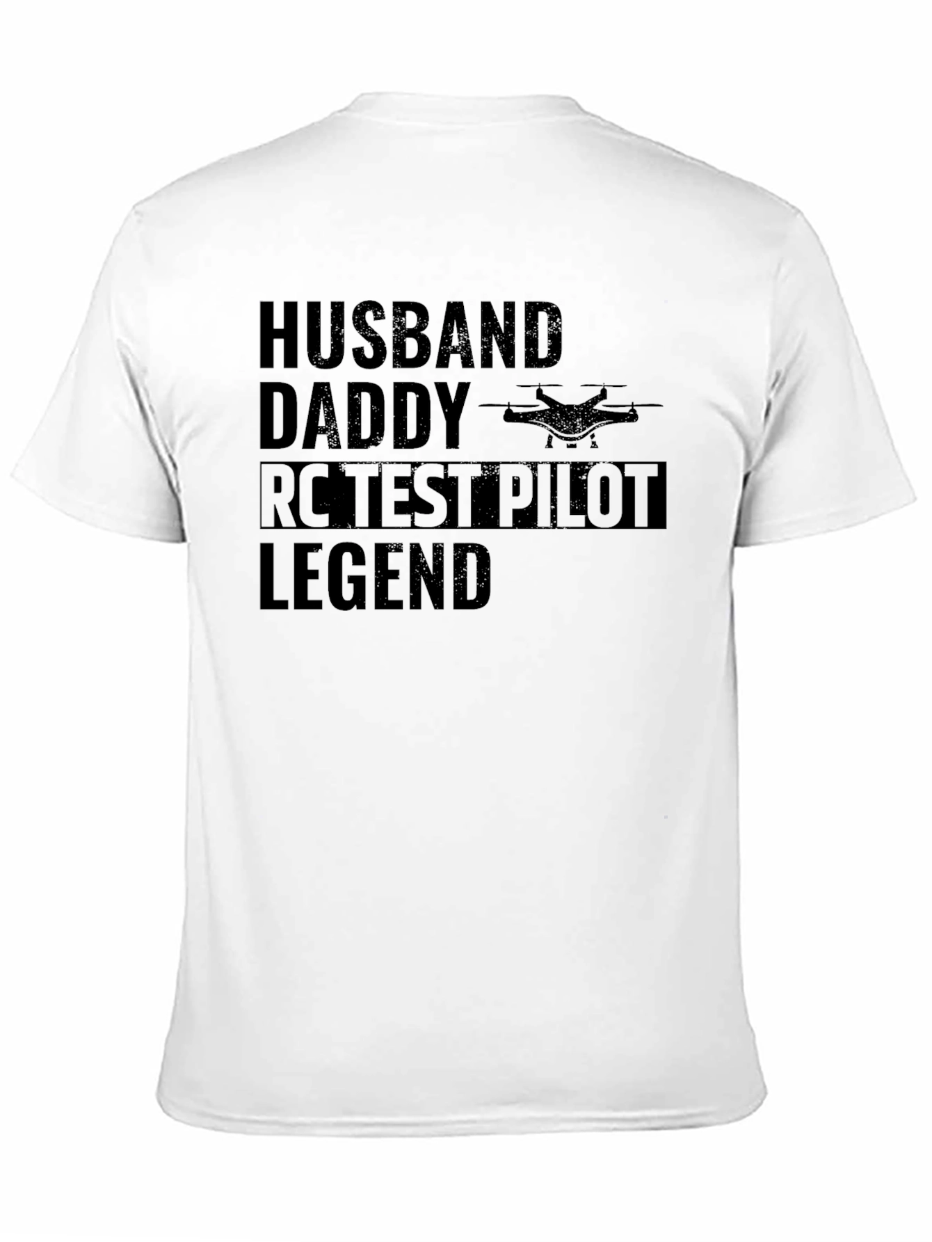 Husband Daddy RC Test Pilot Legend Black T-Shirt