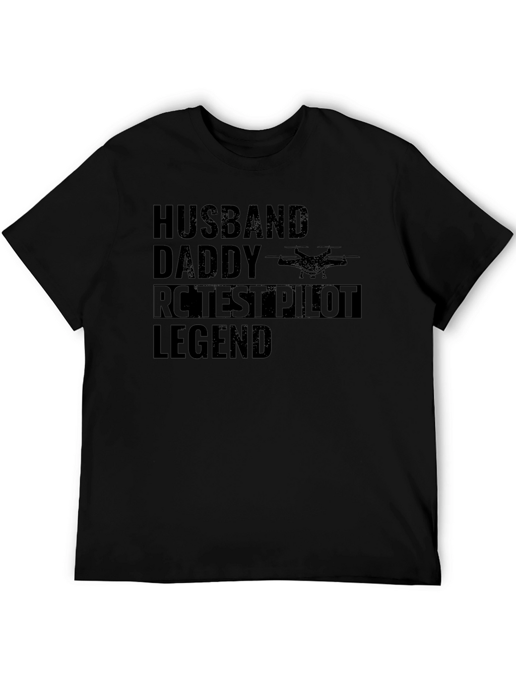Husband Daddy RC Test Pilot Legend Black T-Shirt