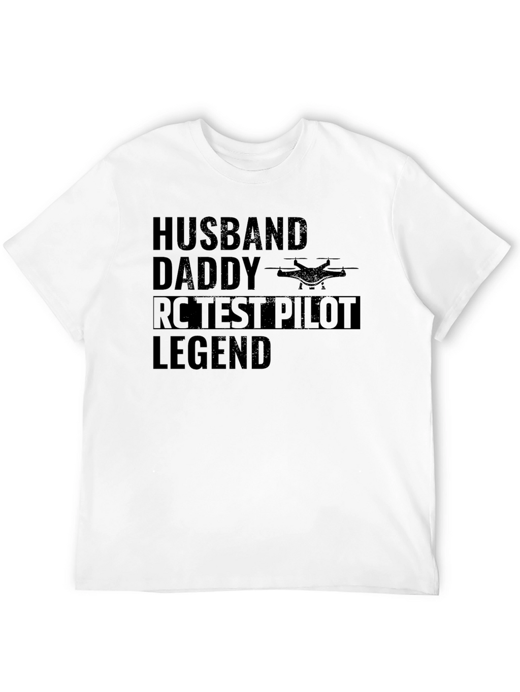 Husband Daddy RC Test Pilot Legend Black T-Shirt