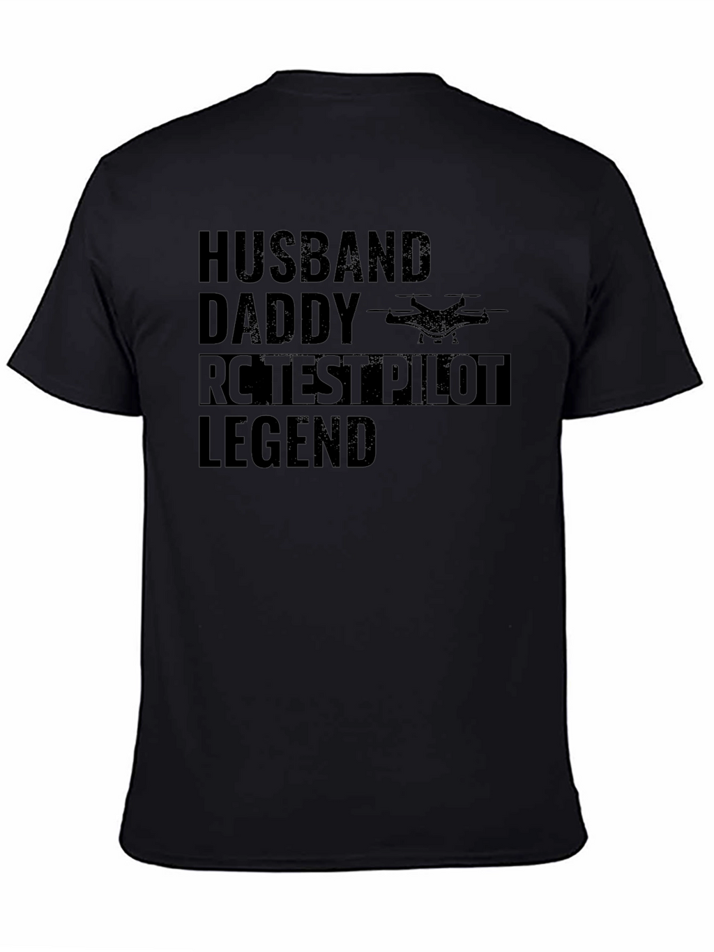 Husband Daddy RC Test Pilot Legend Black T-Shirt