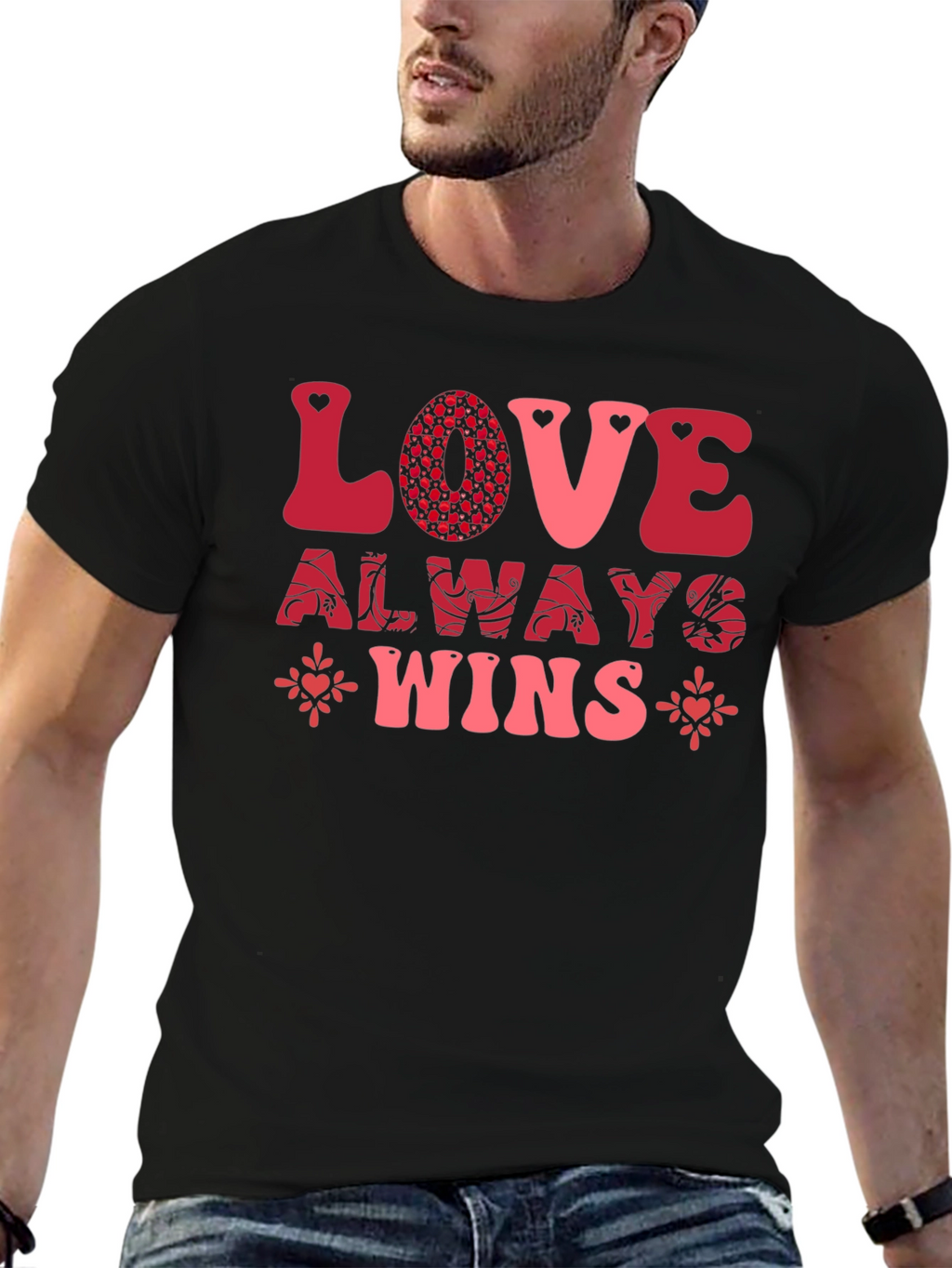 Love Always Wins Black Graphic Tee