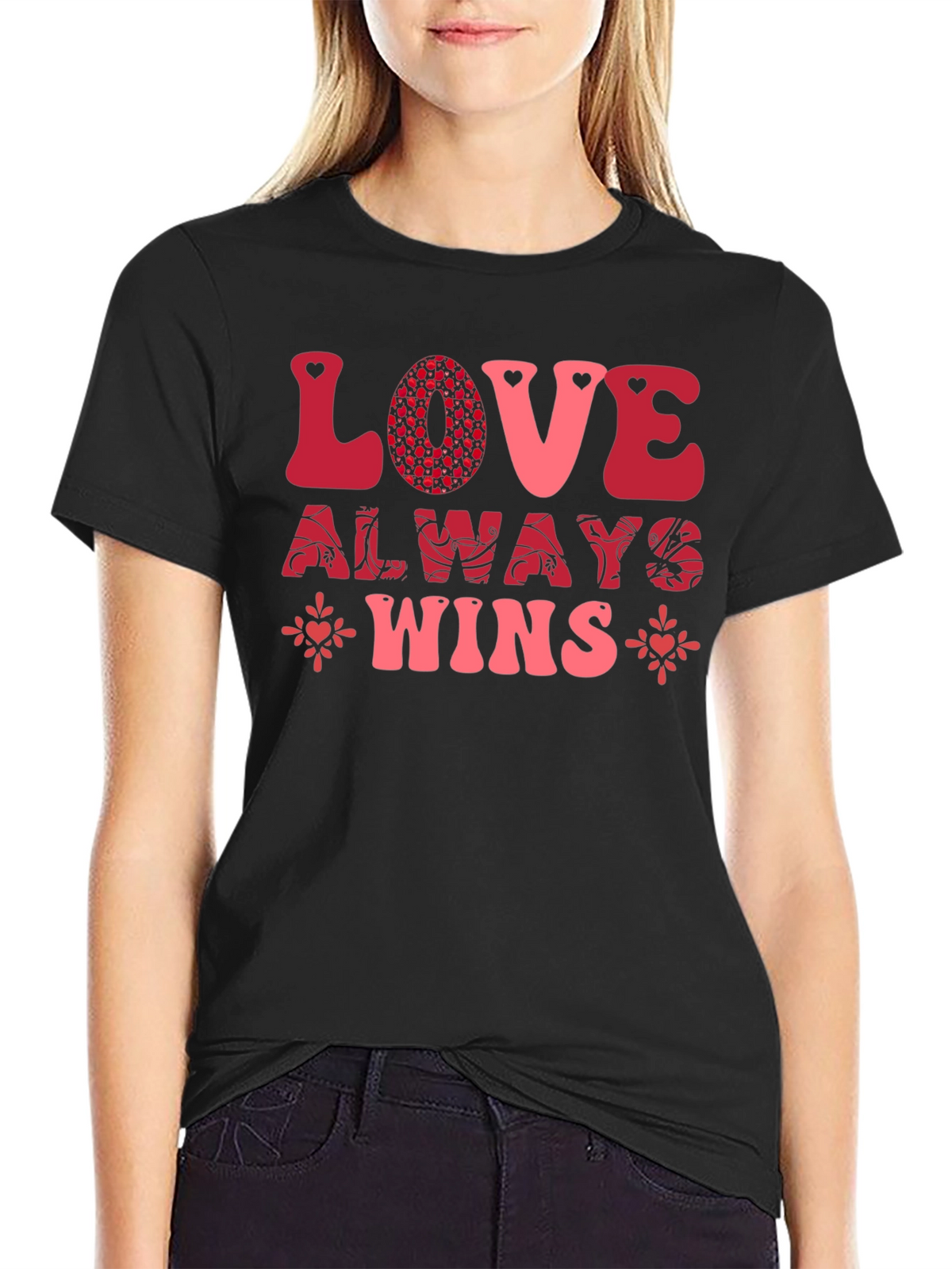 Love Always Wins Black Graphic Tee