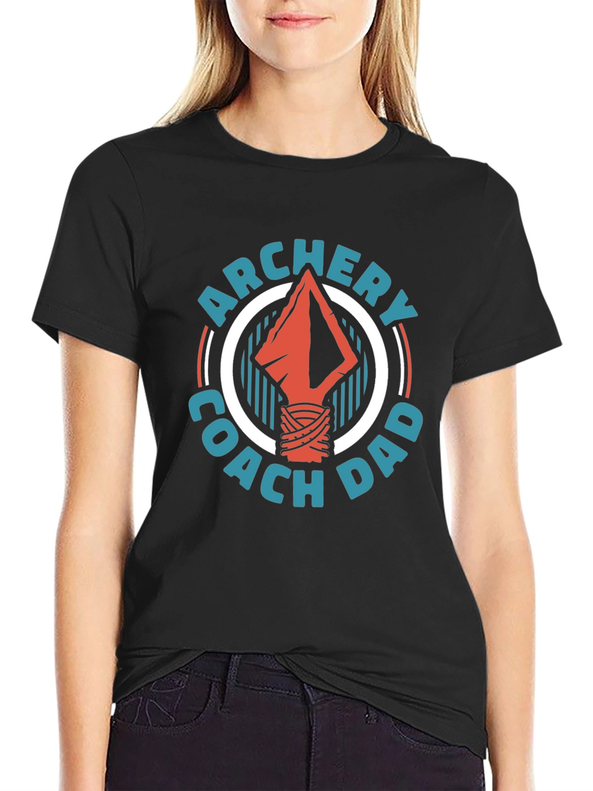 Archery Coach Dad T-Shirt - Fathers Day Gift