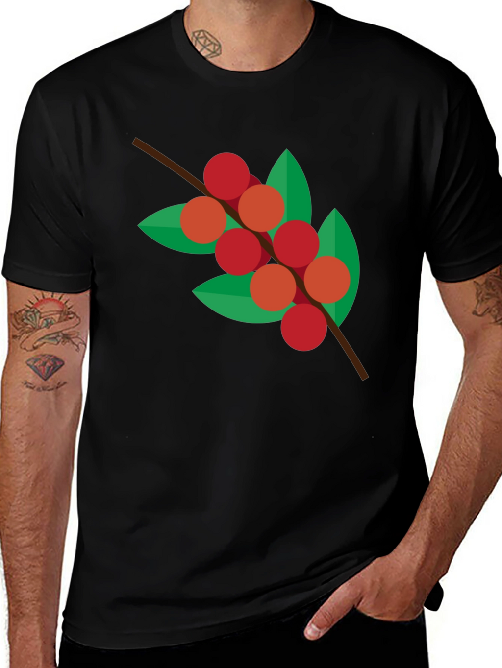 Geometric Coffee Cherry T-Shirt