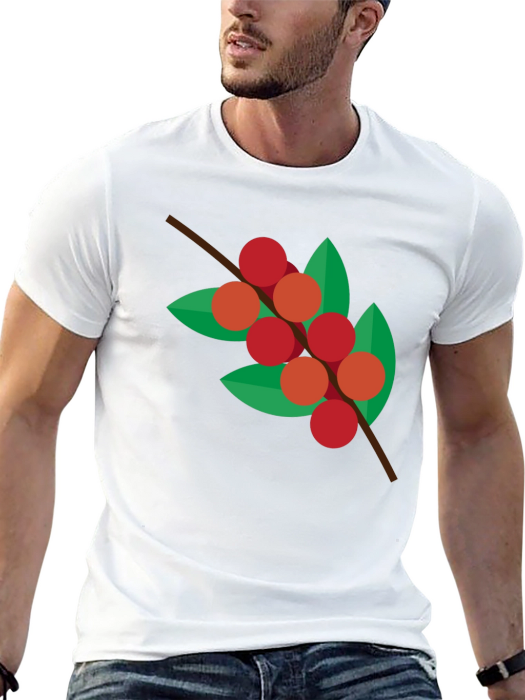Geometric Coffee Cherry T-Shirt