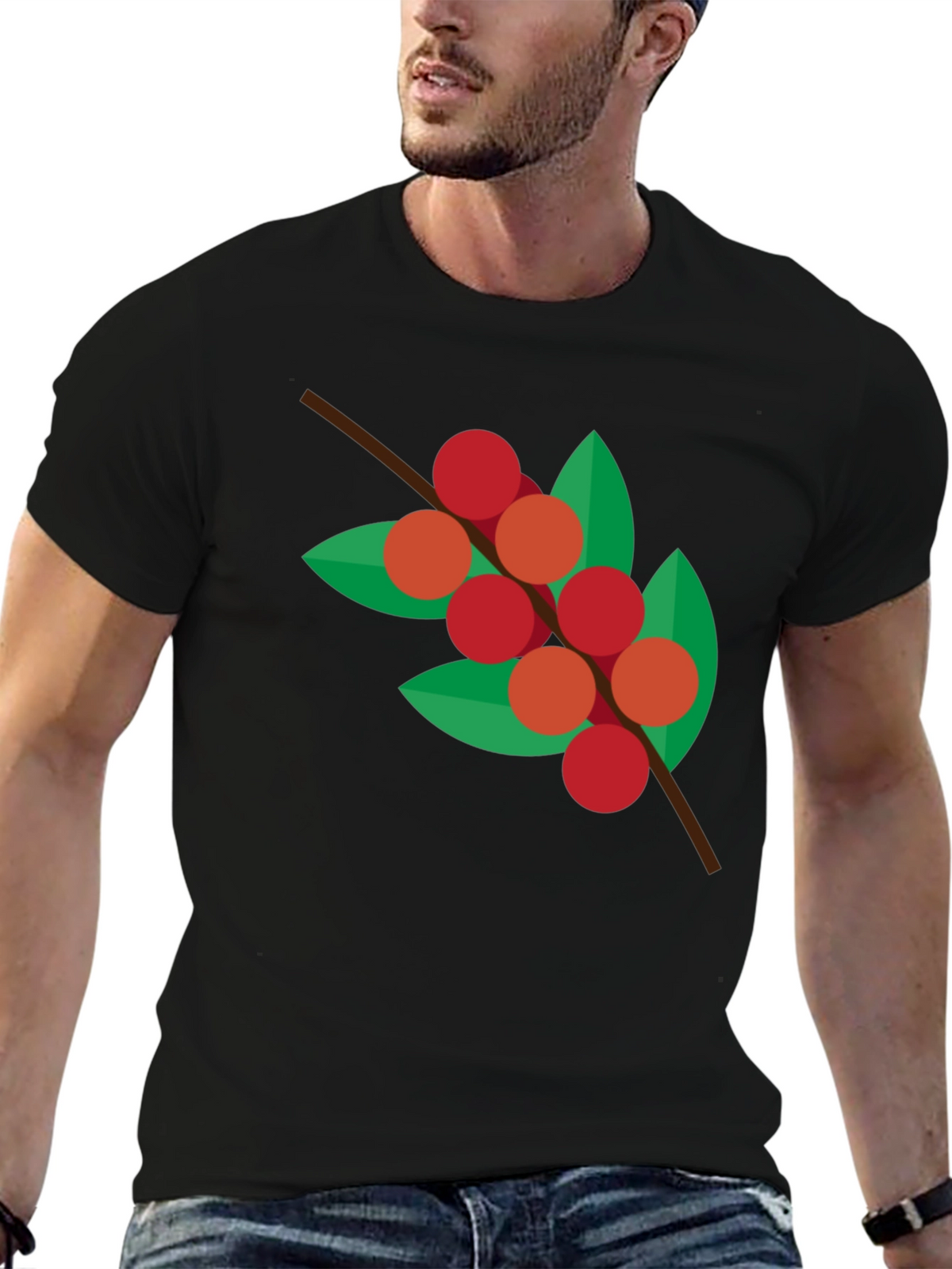Geometric Coffee Cherry T-Shirt