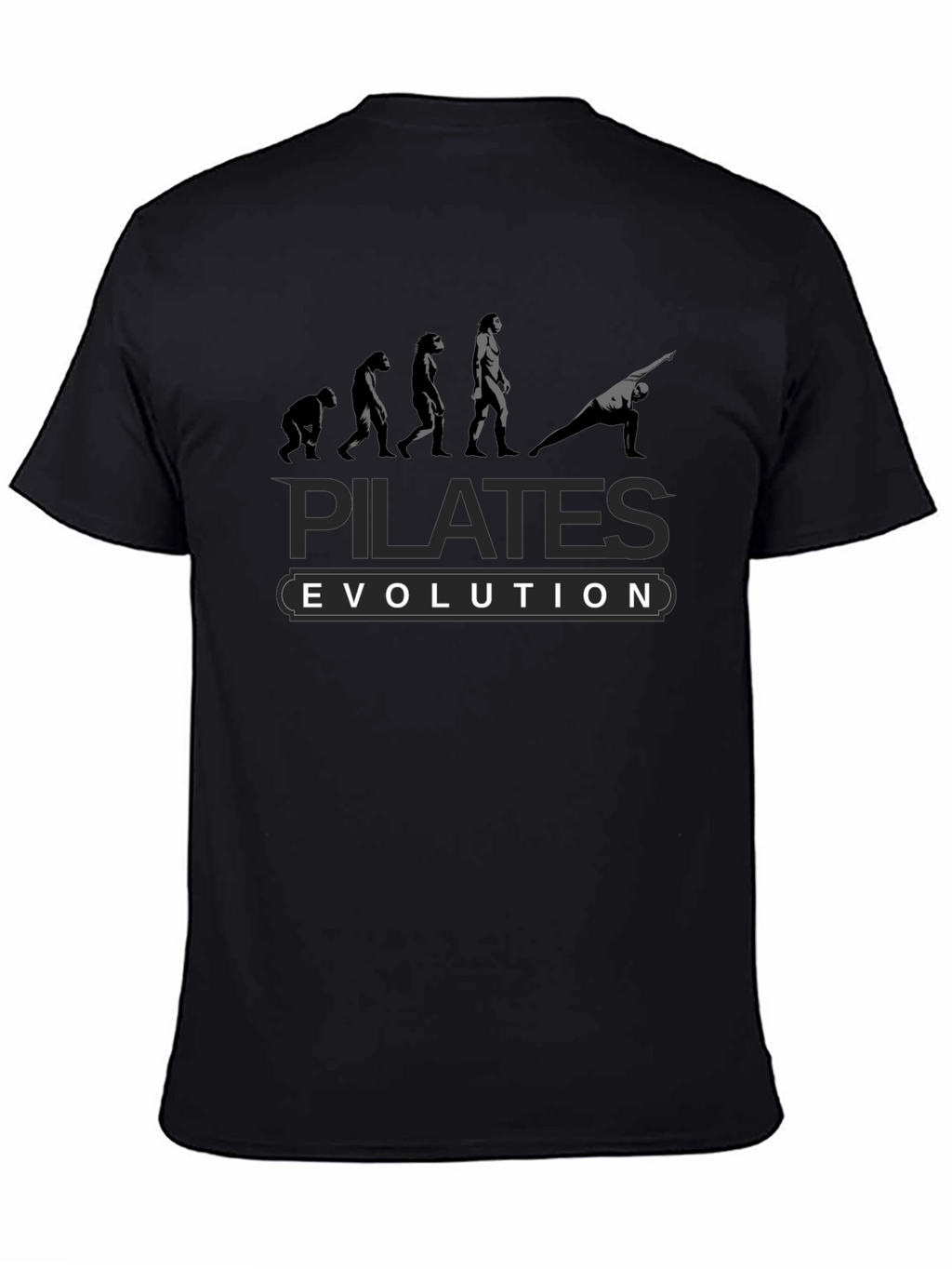 Pilates Evolution T-Shirt: Fitness and Humor