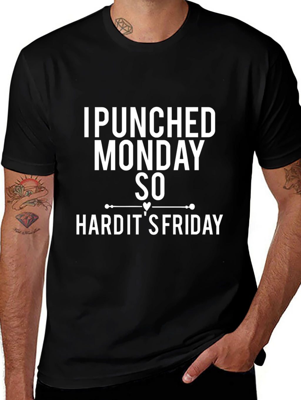 I Punched Monday So Hard Funny T-Shirt
