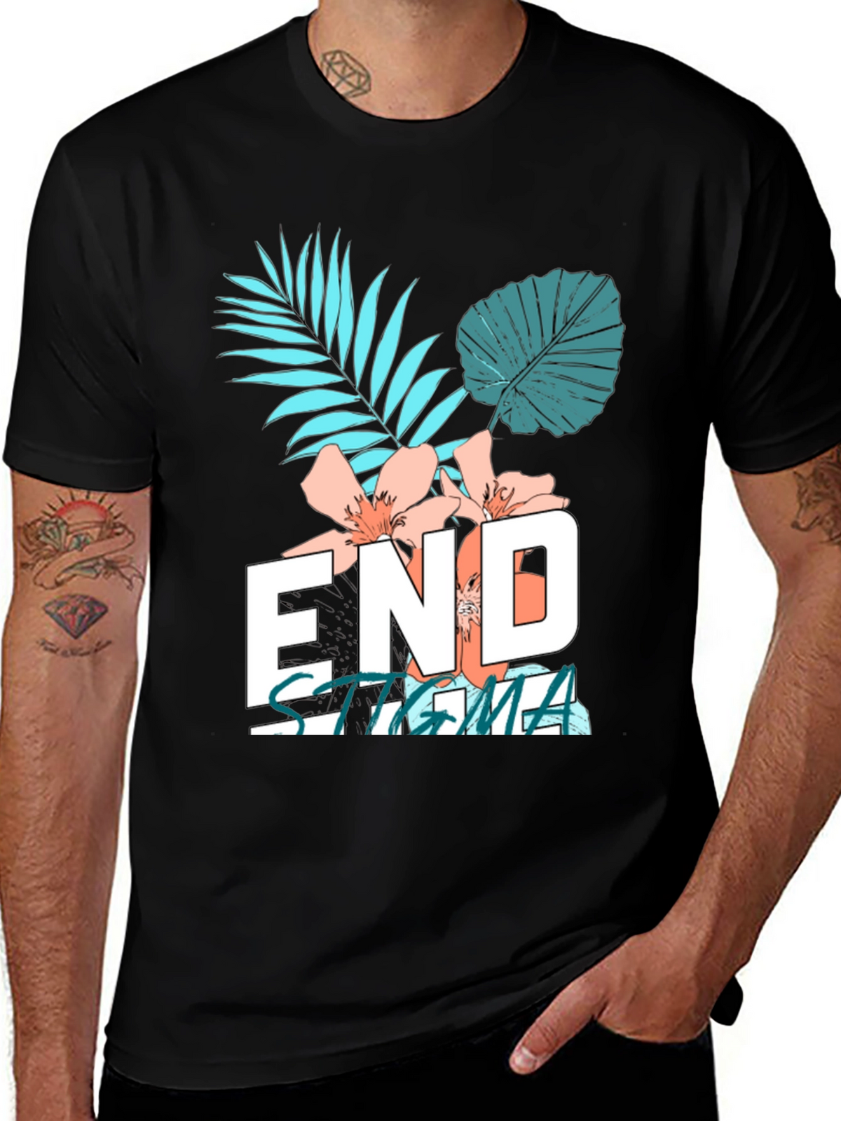 End Stigma Graphic Tee - Black