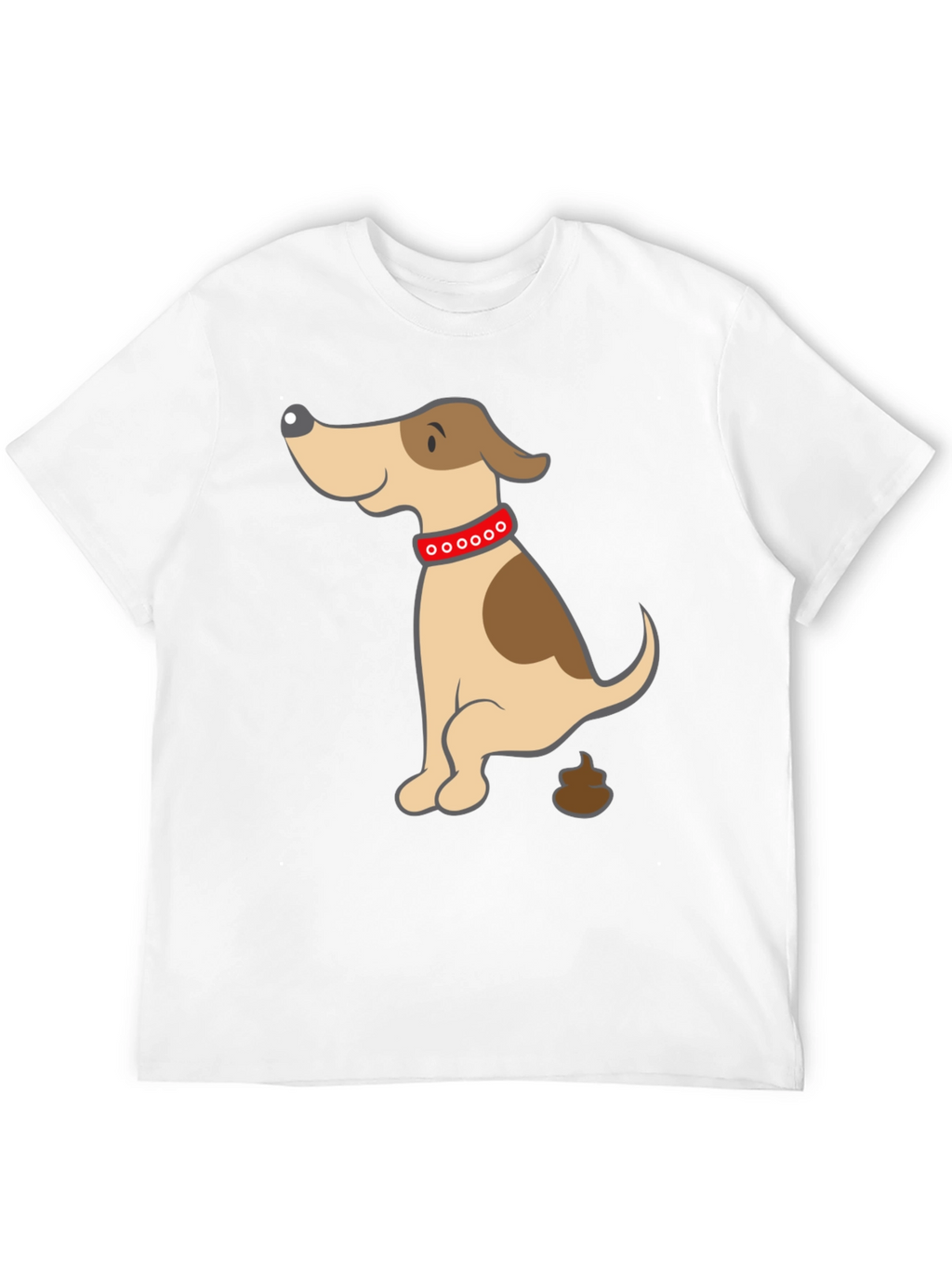 Funny Dog Poop Cartoon Black T-Shirt