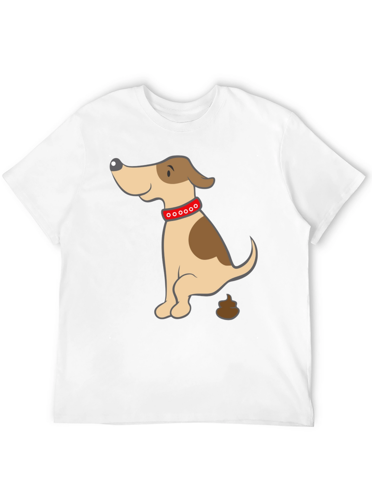 Funny Dog Poop Cartoon Black T-Shirt