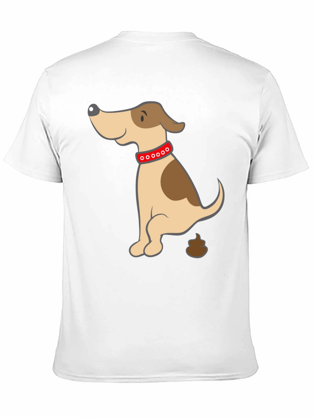 Funny Dog Poop Cartoon Black T-Shirt