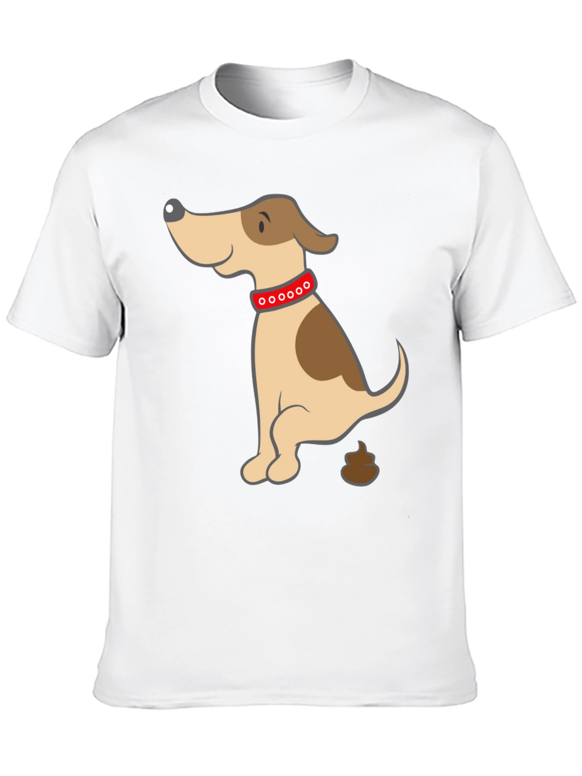 Funny Dog Poop Cartoon Black T-Shirt