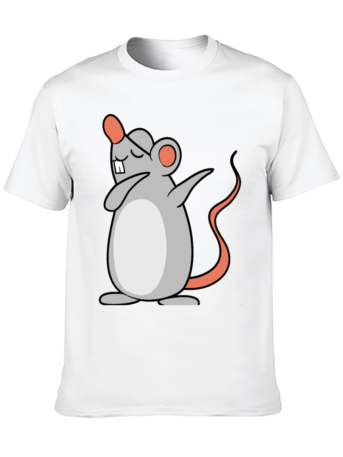 Dabbing Mouse Graphic Tee - Black Cotton T-Shirt