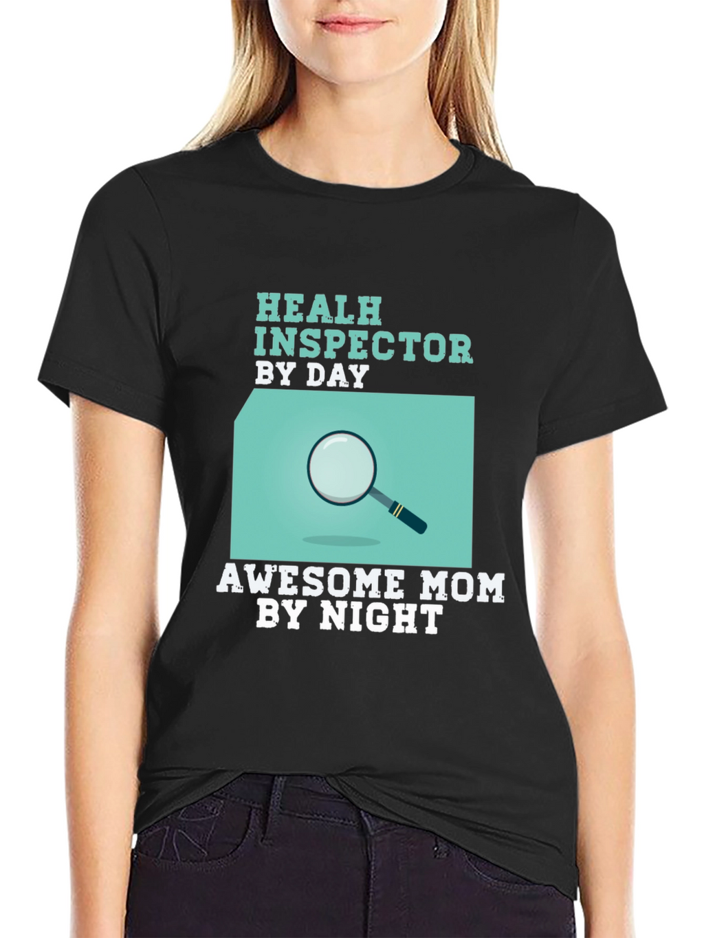Health Inspector Mom T-Shirt - Black