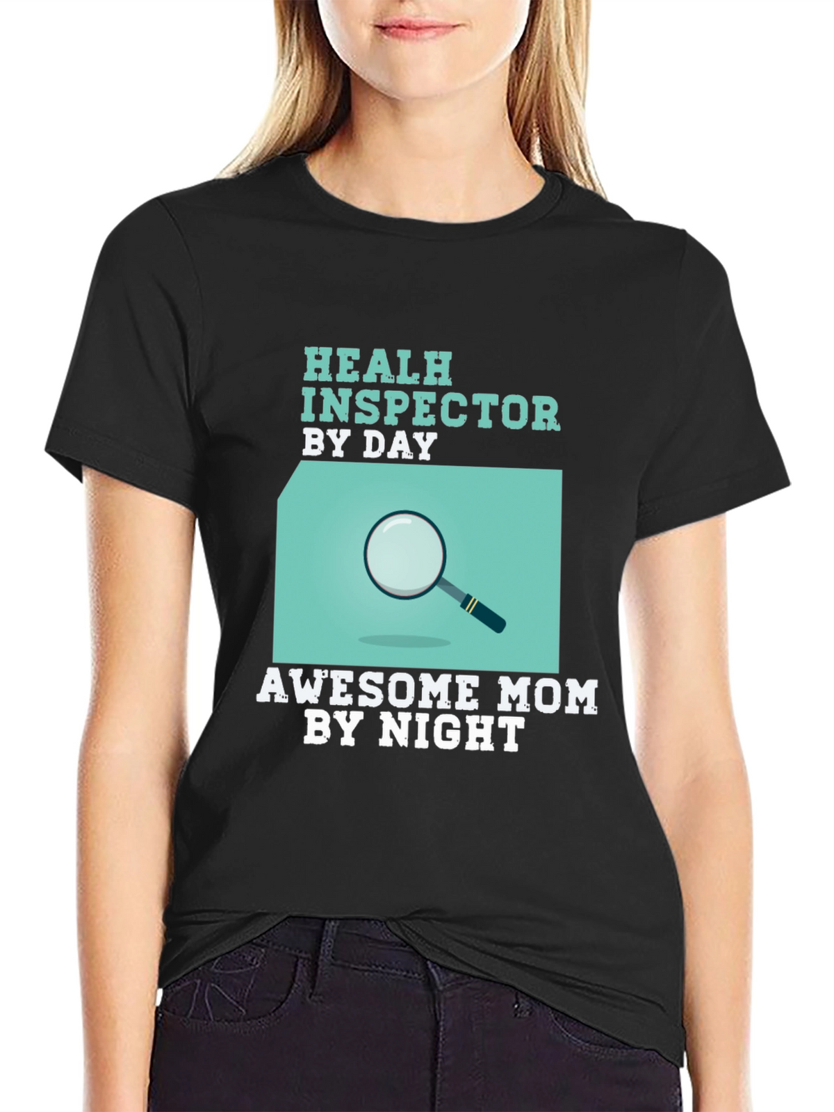 Health Inspector Mom T-Shirt - Black